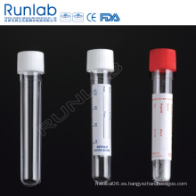 Tubo de transporte redondo de muestra de 14 ml con tapa roscada